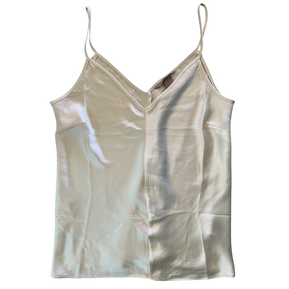 H & M satin camisole tank in cream size Medium